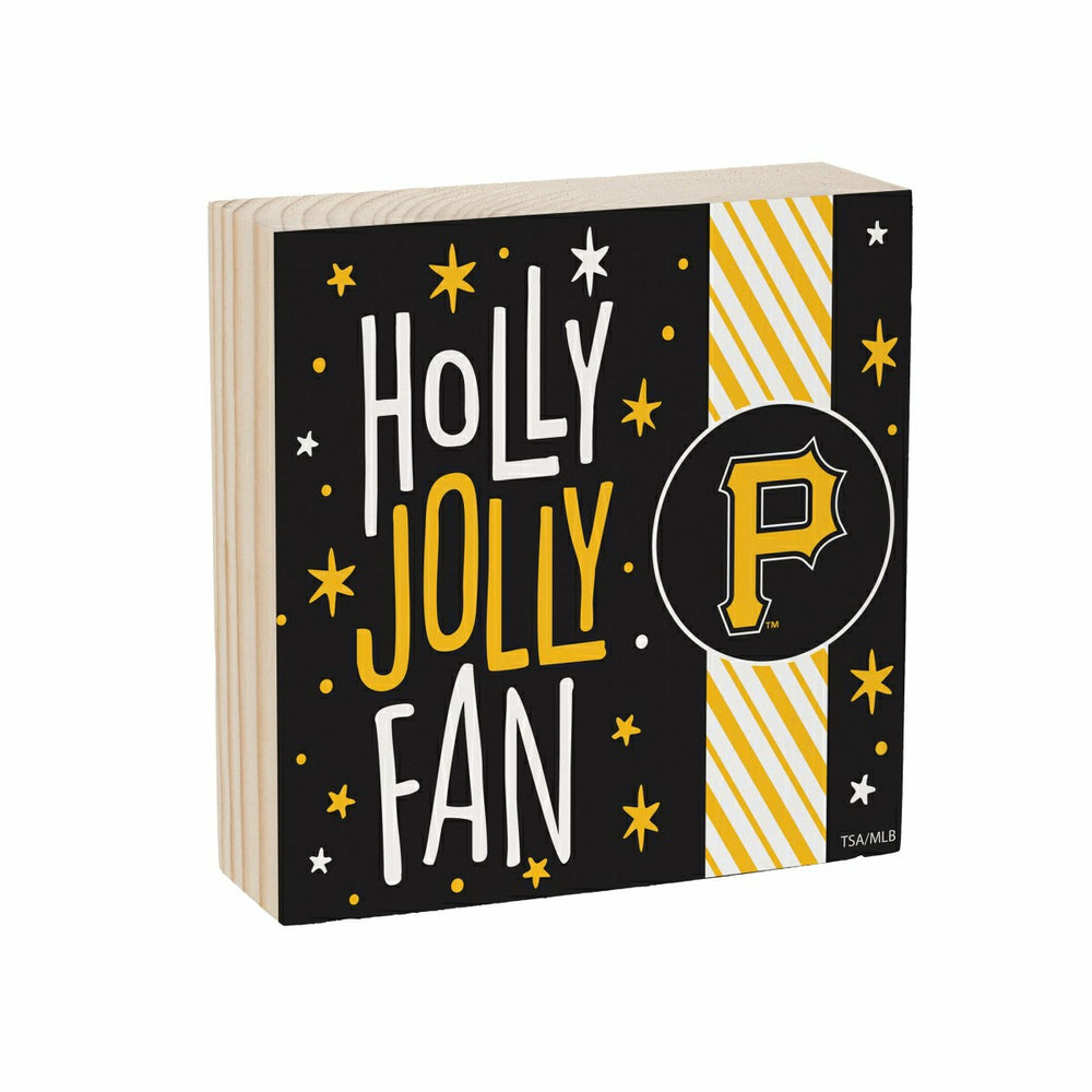 Pittsburgh Pirates Block, Holiday, 6x6