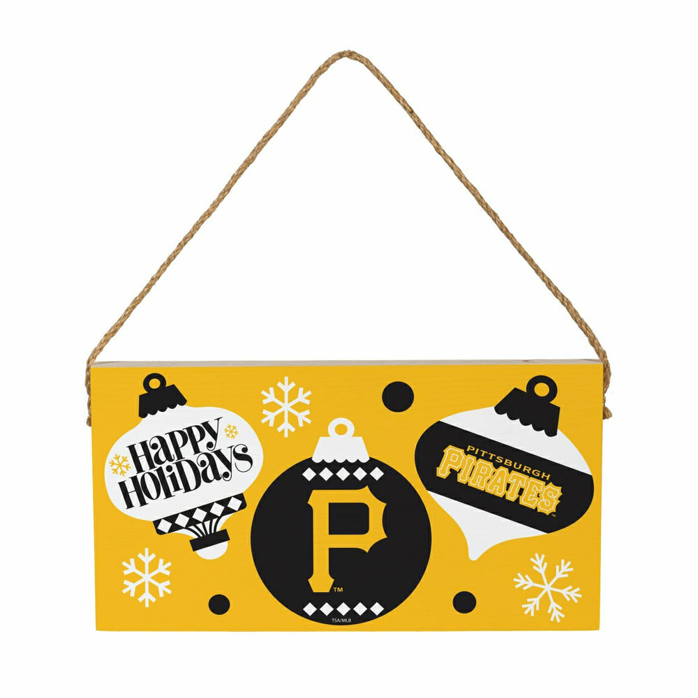 Pittsburgh Pirates Holiday Wood Wall Sign, 6x11
