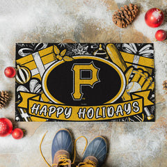 Pittsburgh Pirates Holiday PVC Mat, 28"x16"