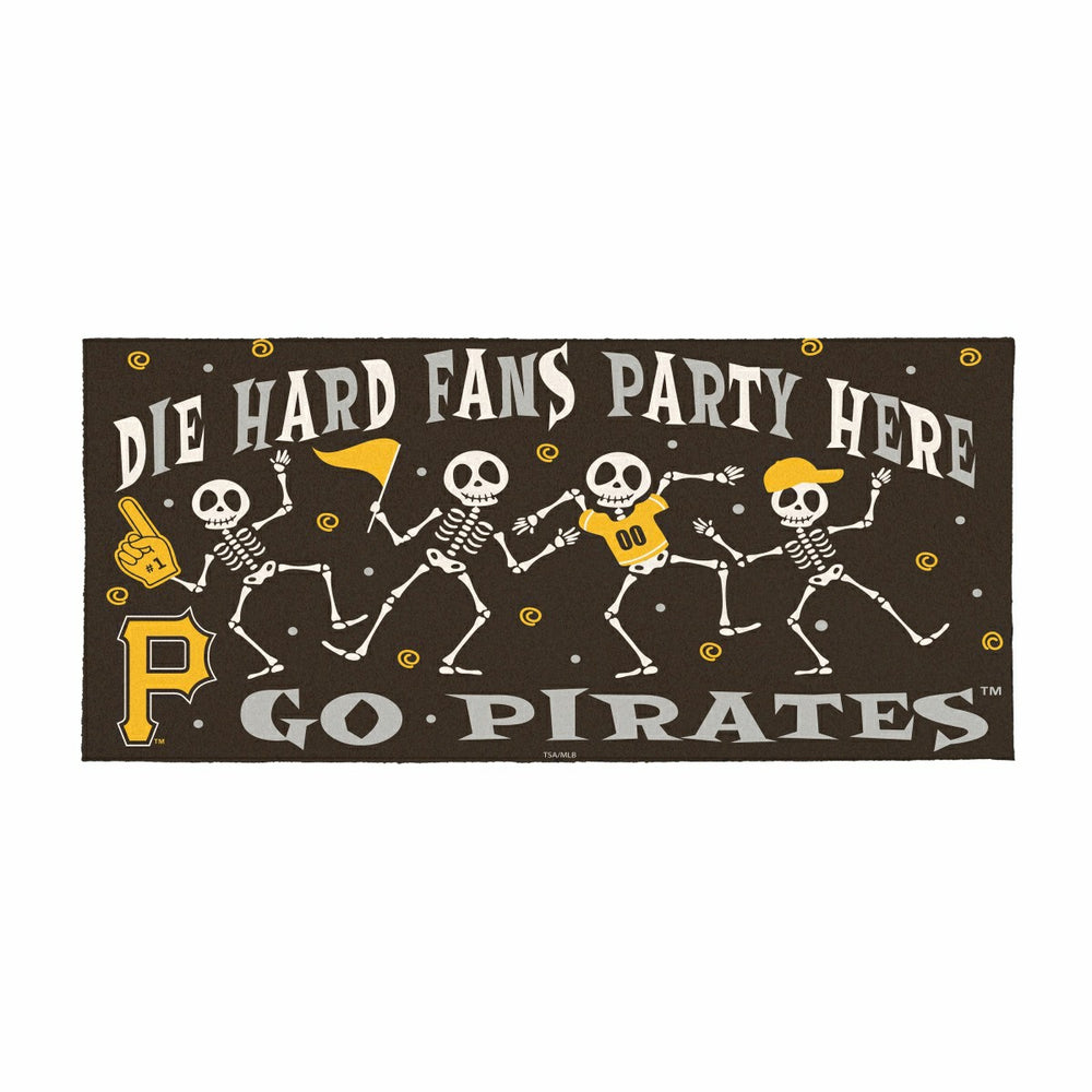 Pittsburgh Pirates Flocked Coir Halloween Sassafras Switch Mat, 22"x10