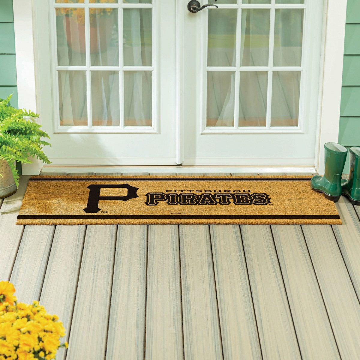Pittsburgh Pirates Extra Large One Color Coir Mat, 60"x24"