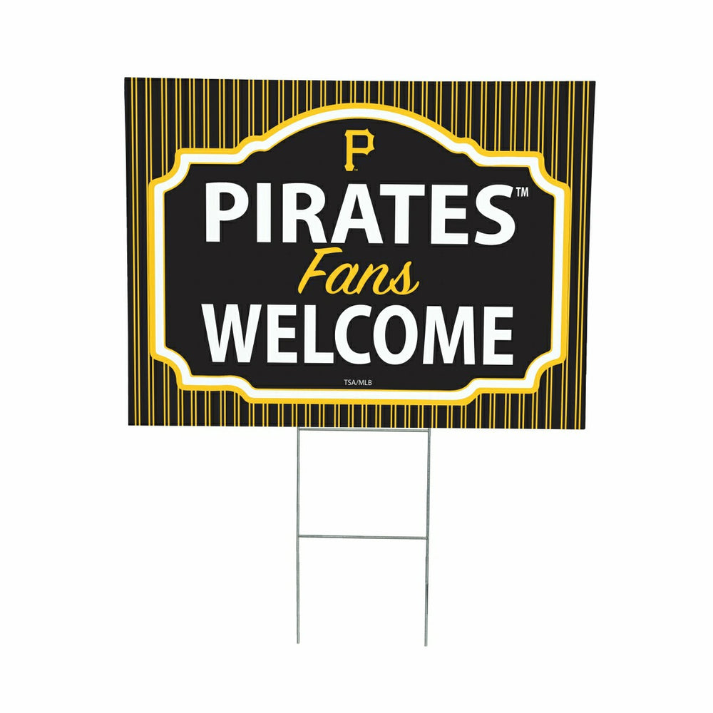 Pittsburgh Pirates Coroplast Yard Sign, "Fans Welcome"