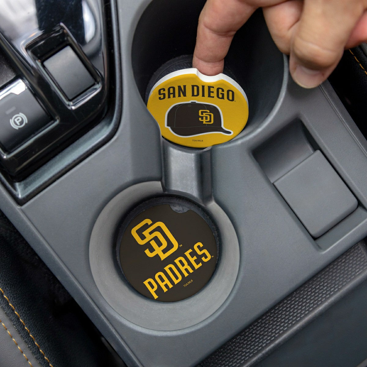 San Diego Padres Car Coaster Set, 2pc