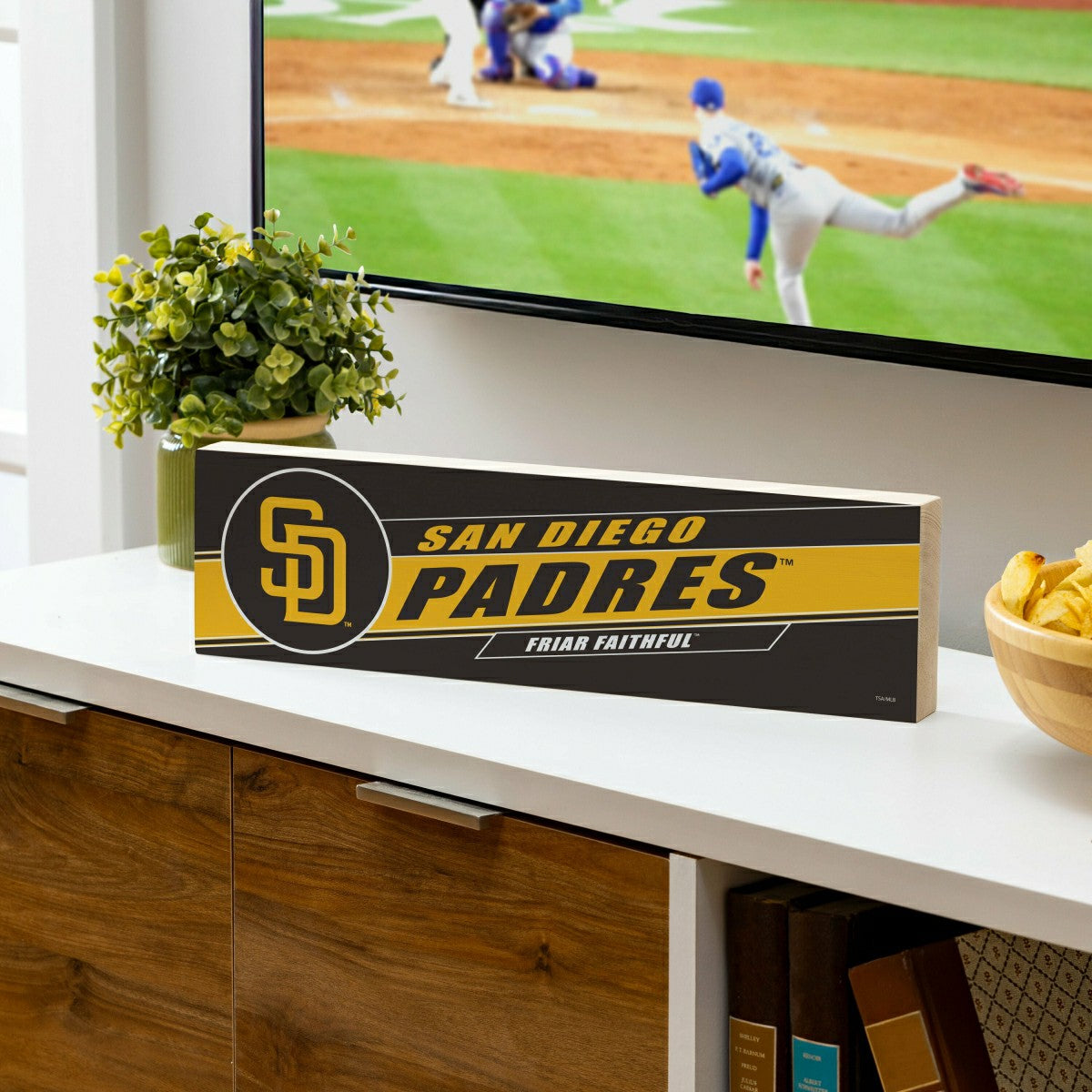 San Diego Padres Mantle Sign, Down Home Fans, 5x18