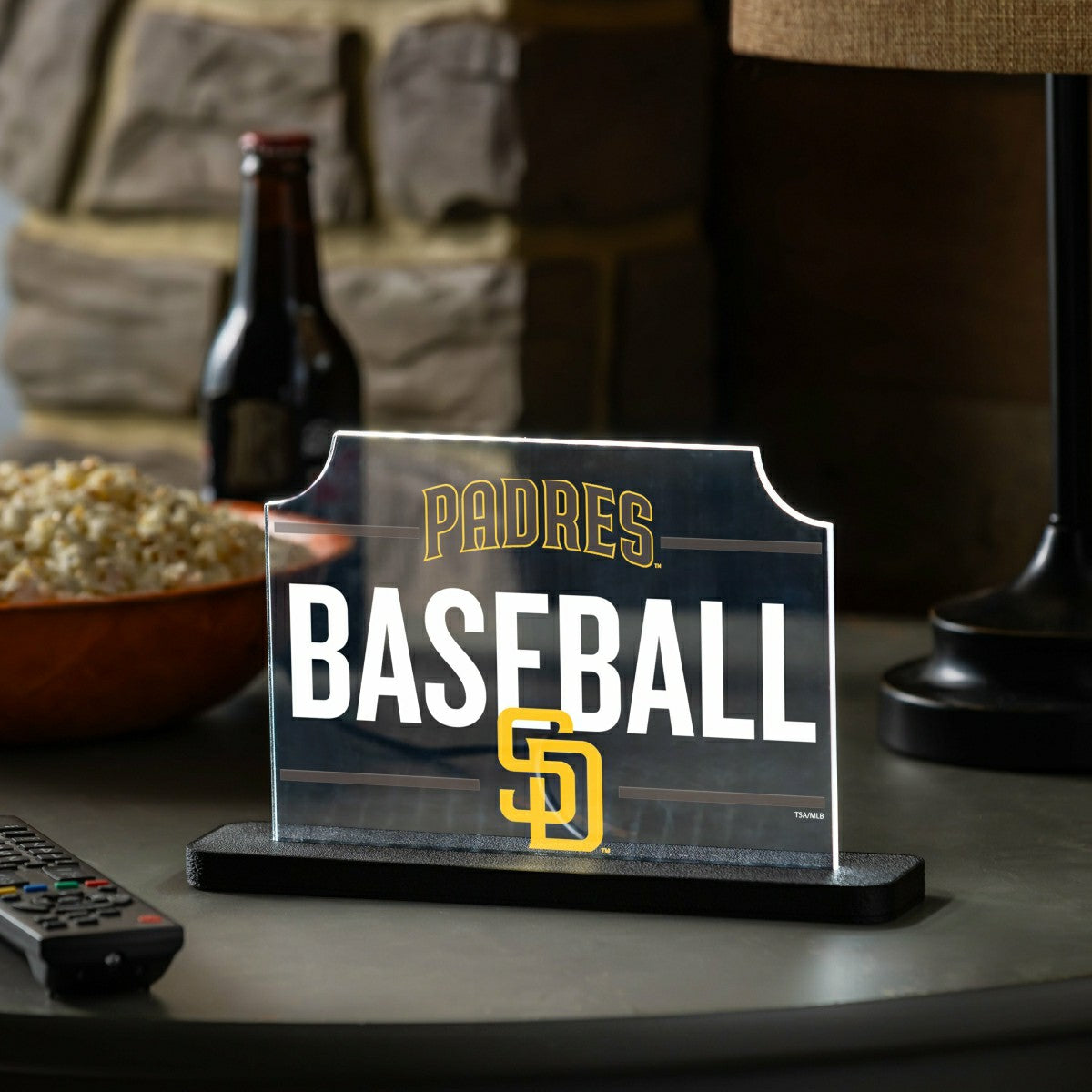 San Diego Padres Baseball Rectangle Desklite LED Decor