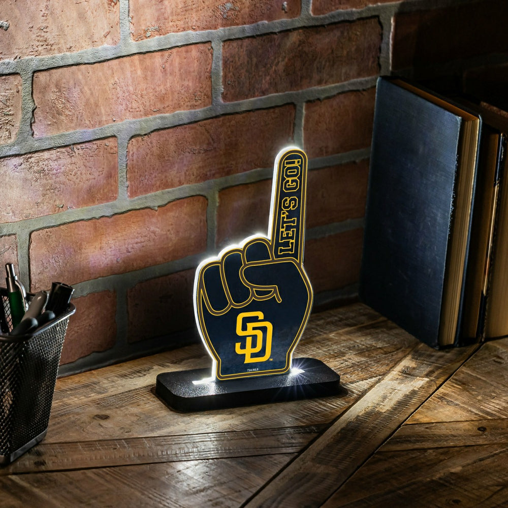 San Diego Padres Baseball Foam Finger Desklite LED Decor