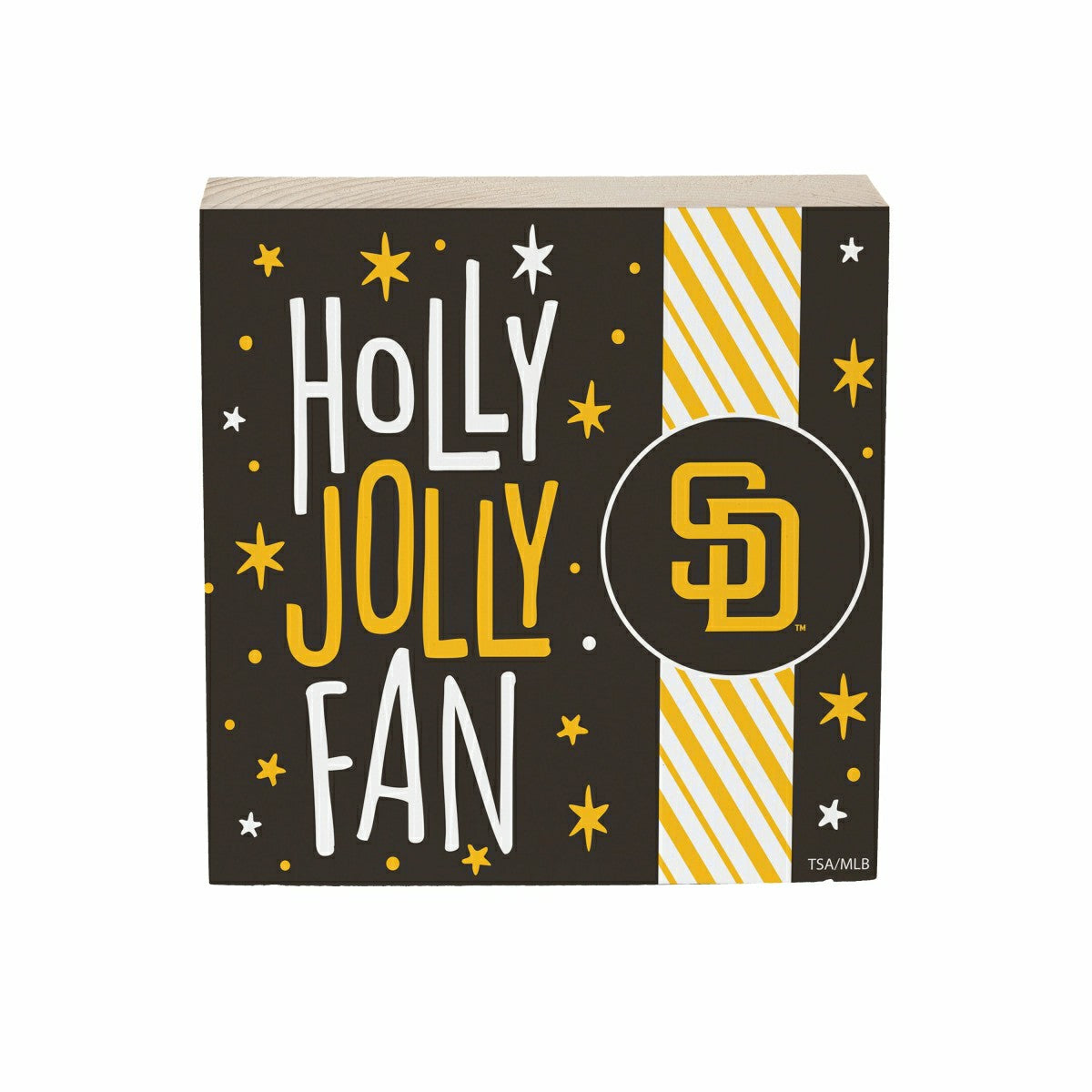 San Diego Padres Block, Holiday, 6x6