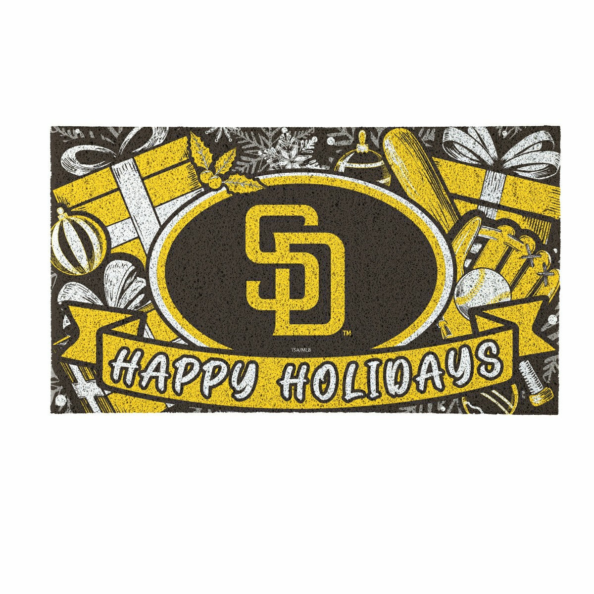 San Diego Padres Holiday PVC Mat, 28"x16"