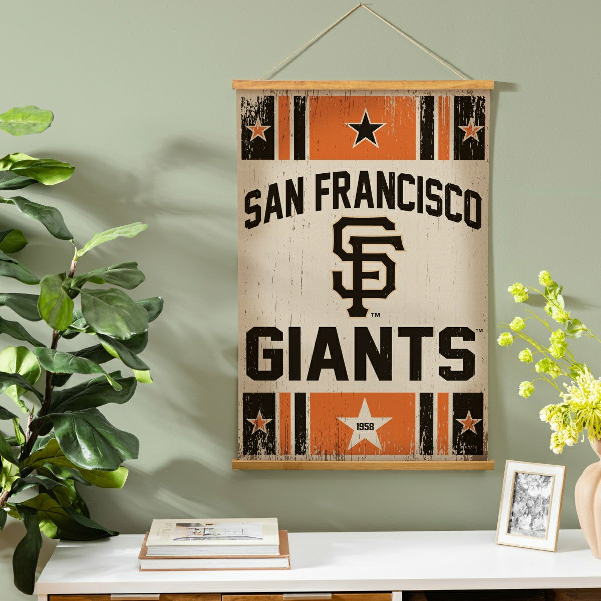 San Francisco Giants, Canvas Wall Tapestry, Medium, 36x24