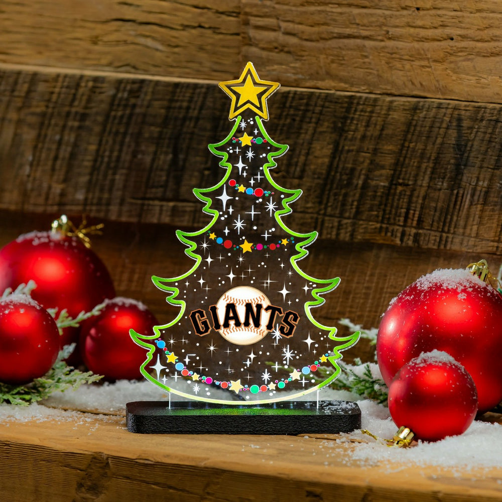 San Francisco Giants Baseball Holiday Tree Desklite LED Decor