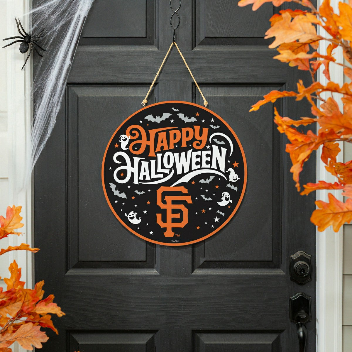 San Francisco Giants Halloween Round Door Décor with Hanging Rope, 18x