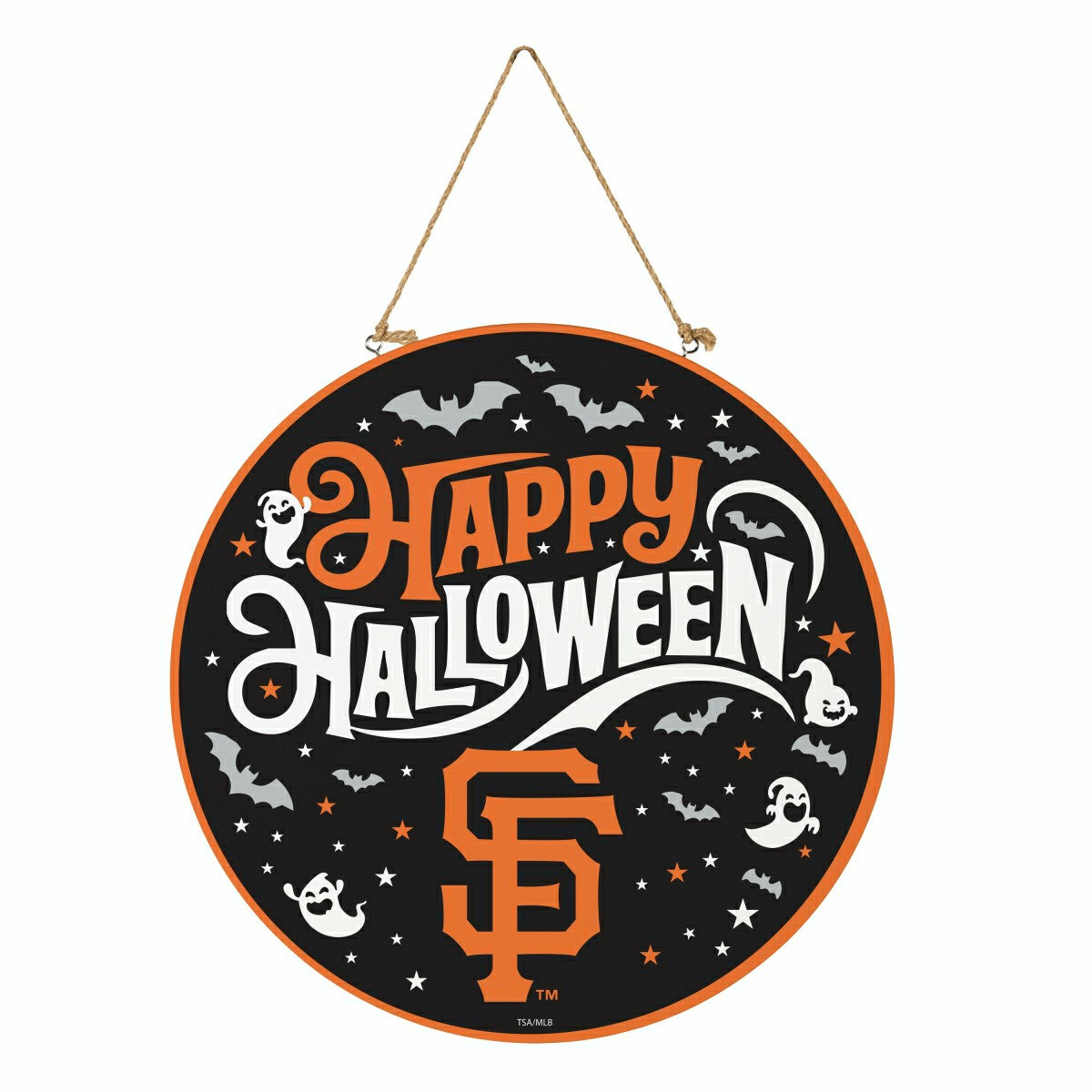 San Francisco Giants Halloween Round Door Décor with Hanging Rope, 18x