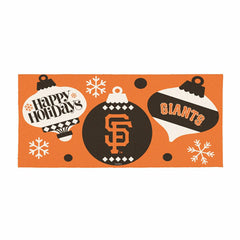 San Francisco Giants Holiday Flocked Coir Sassafras Switch Mat, 22"x10
