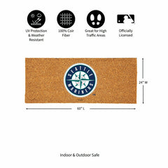 Seattle Mariners Extra Large Full Color Coir Mat, 60"x24"