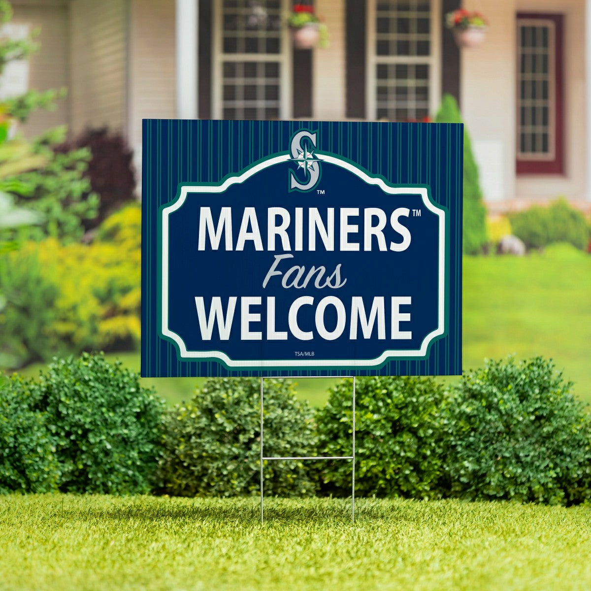 Seattle Mariners Coroplast Yard Sign, "Fans Welcome"