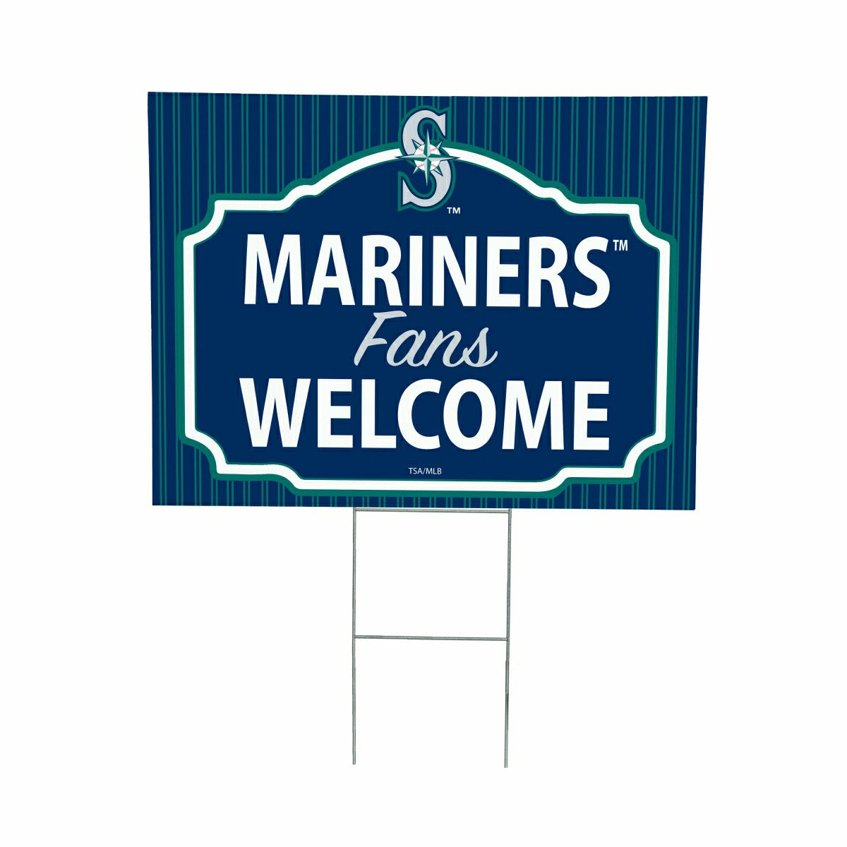 Seattle Mariners Coroplast Yard Sign, "Fans Welcome"