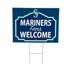 Seattle Mariners Coroplast Yard Sign, "Fans Welcome"