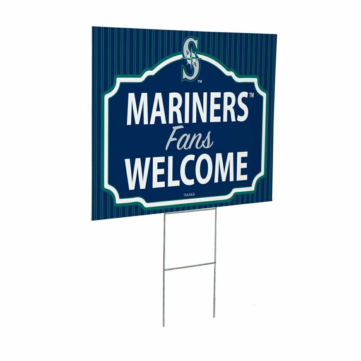 Seattle Mariners Coroplast Yard Sign, "Fans Welcome"