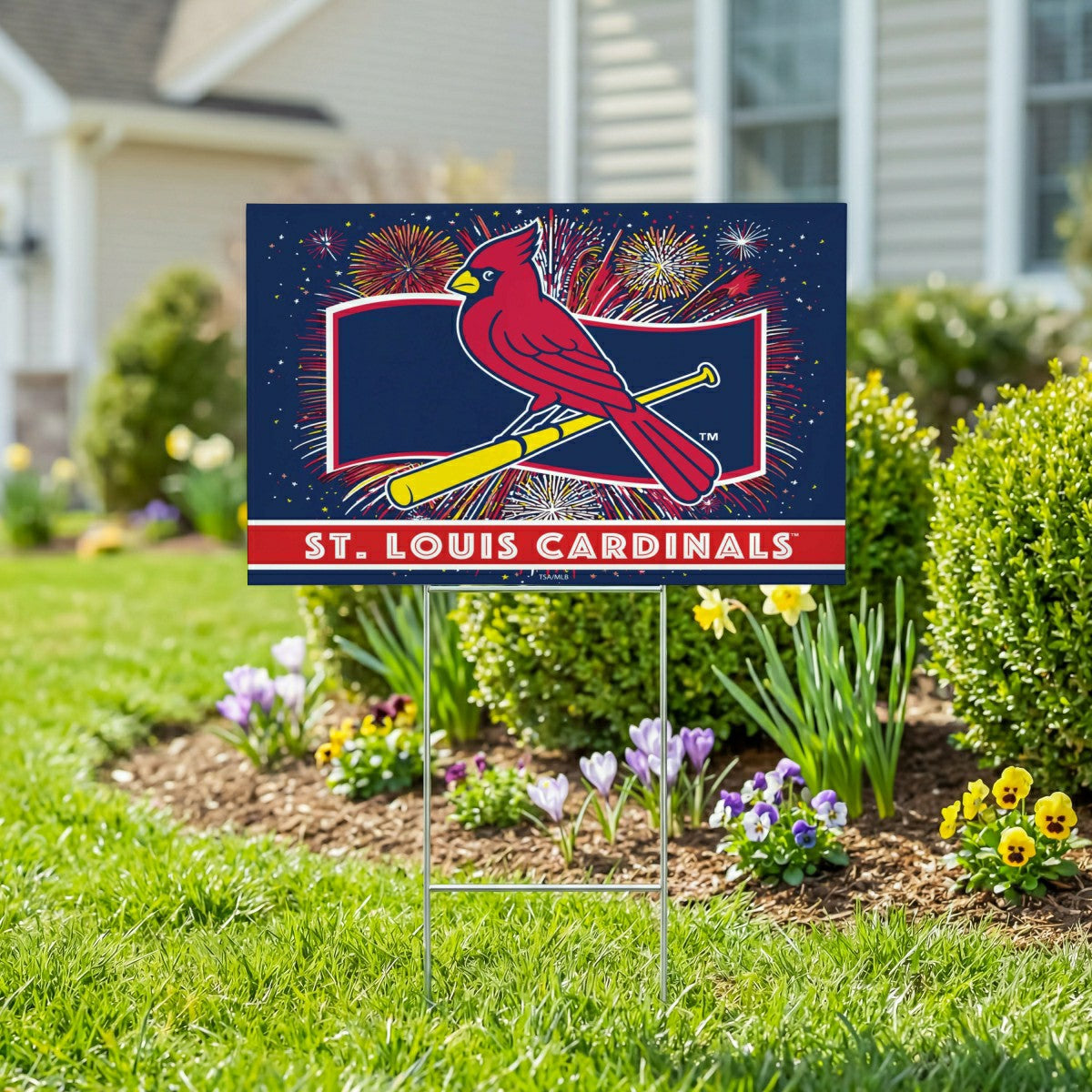 St Louis Cardinals Yard Sign, Patriotic