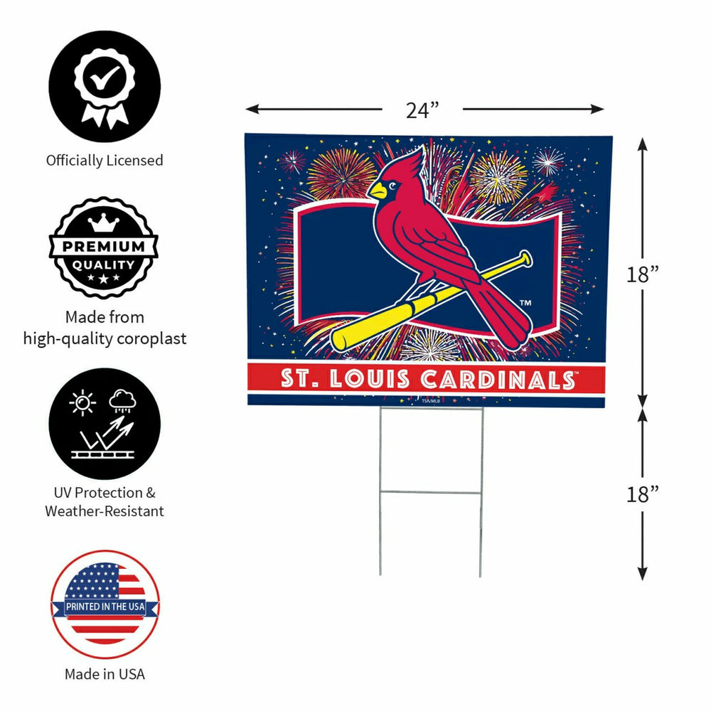 St Louis Cardinals Yard Sign, Patriotic