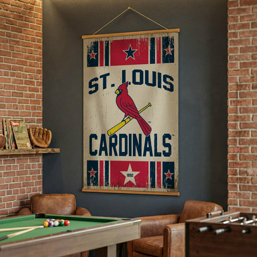St Louis Cardinals, Canvas Wall Tapestry, Large, 54x36