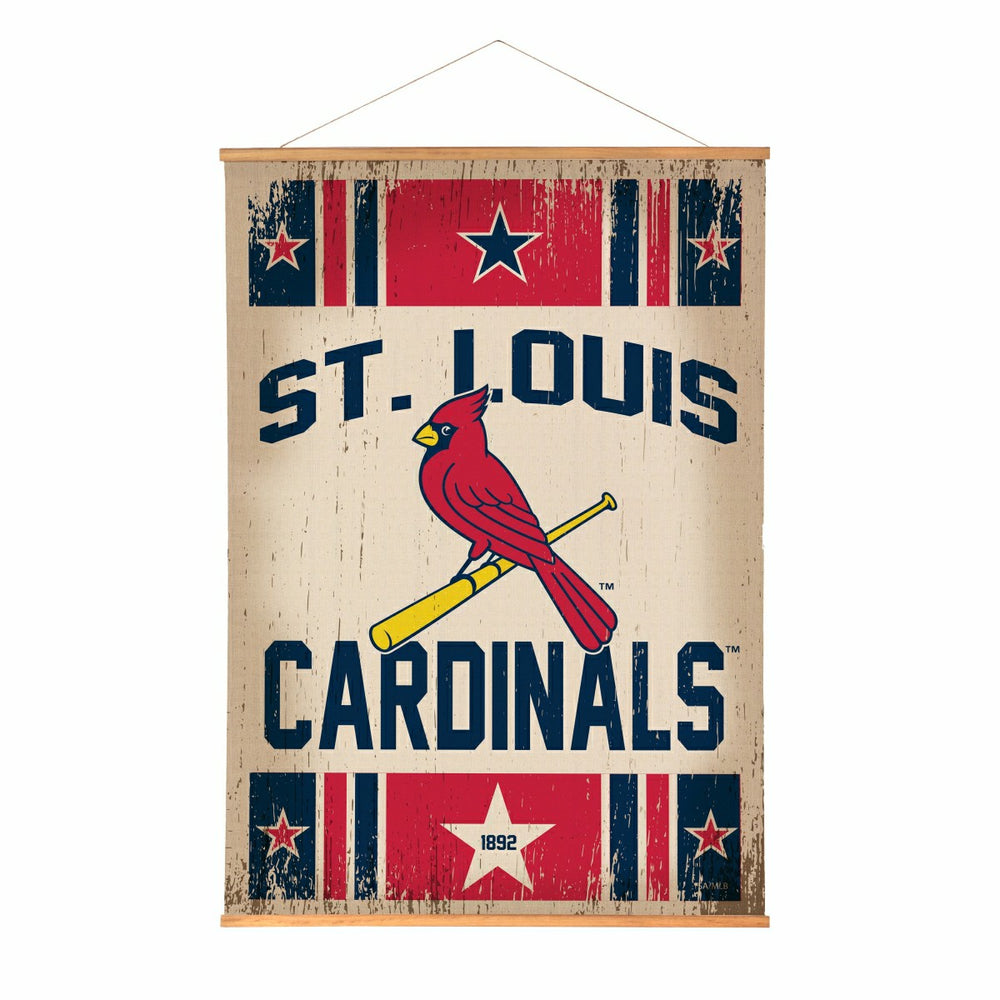St Louis Cardinals, Canvas Wall Tapestry, Large, 54x36