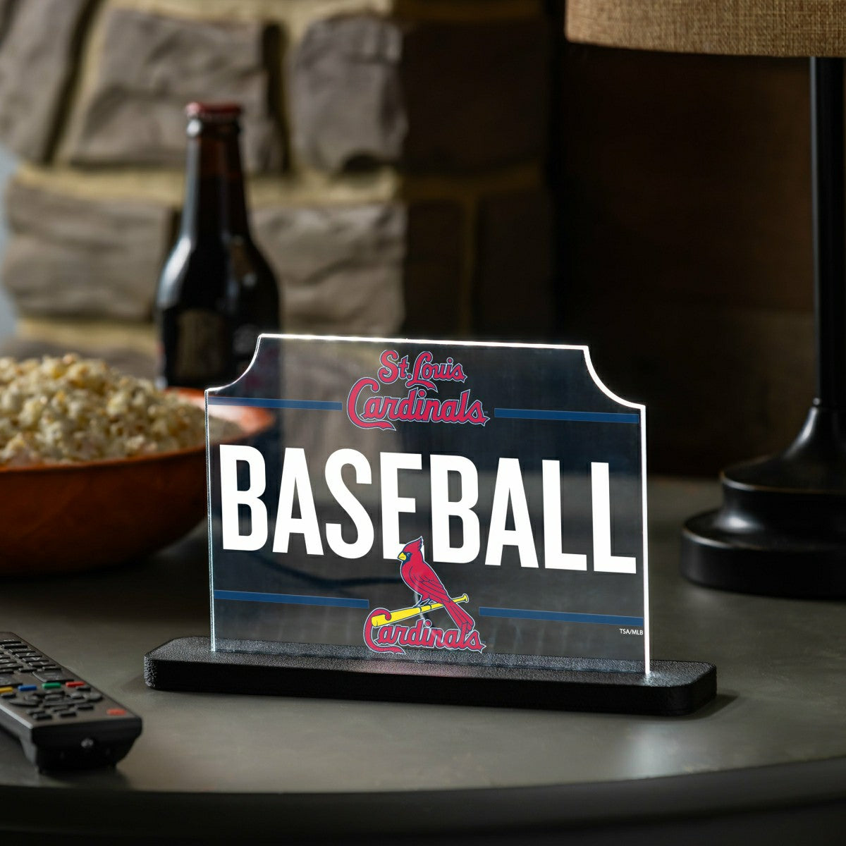 St Louis Cardinals Baseball Rectangle Desklite LED Decor