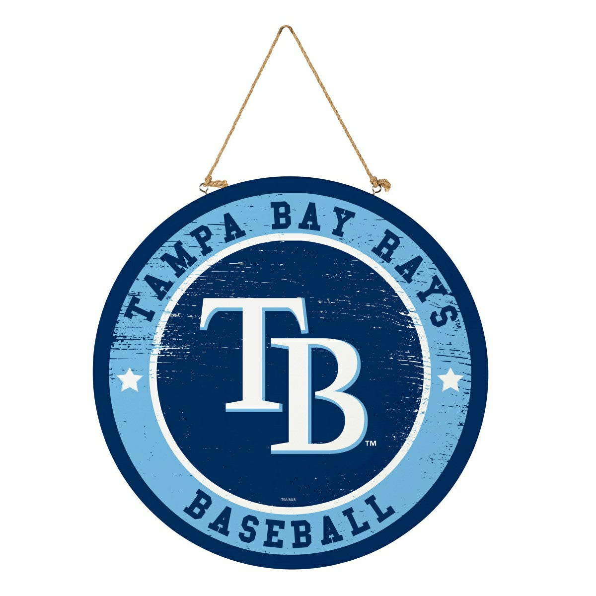 Tampa Bay Rays Round Door Décor with Hanging Rope, 18x18