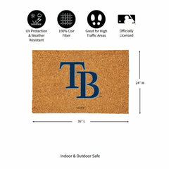 Tampa Bay Rays Large Full Color Coir Mat, 36"x24"