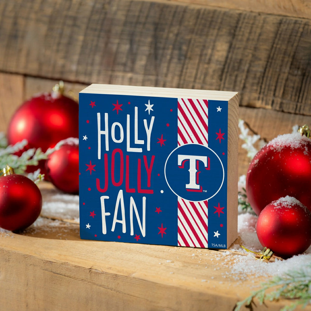 Texas Rangers Block, Holiday, 6x6