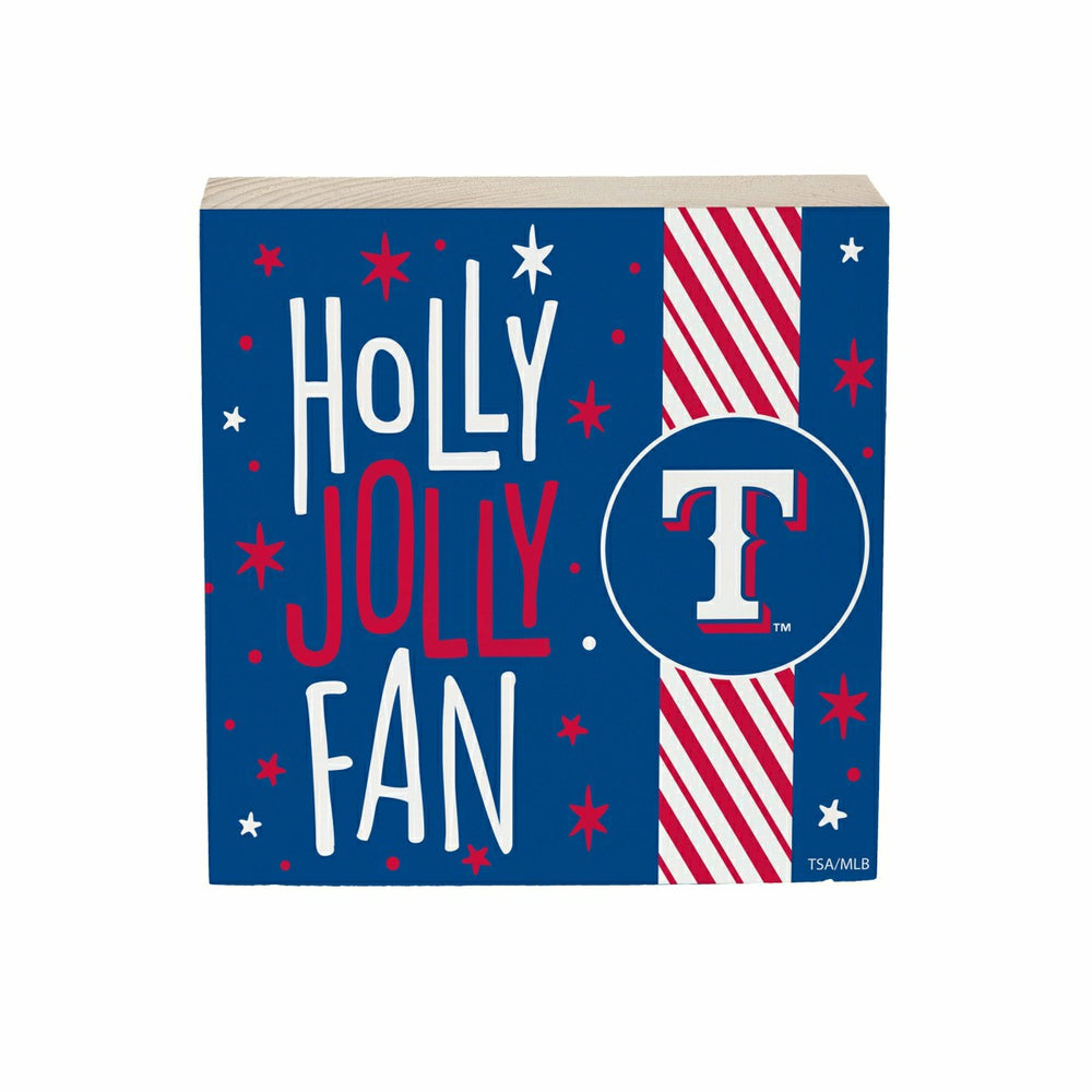 Texas Rangers Block, Holiday, 6x6