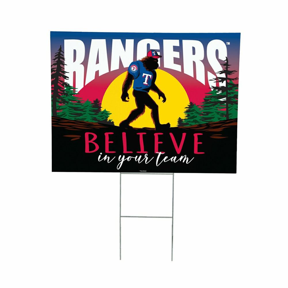 Texas Rangers Yard Sign, Bigfoot