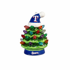 Texas Rangers 4" Mini LED Tabletop Christmas Tree, Set of 2