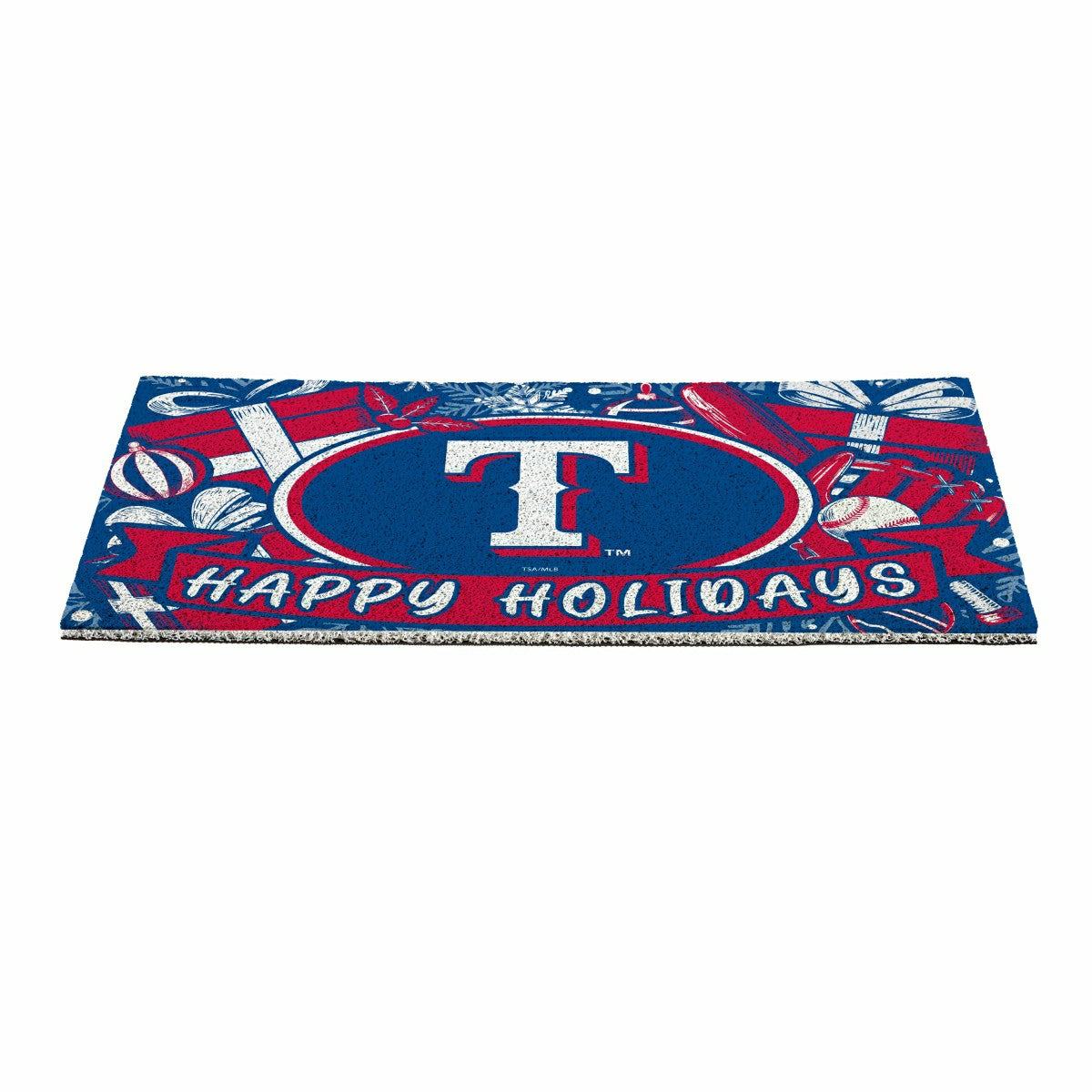 Texas Rangers Holiday PVC Mat, 28"x16"
