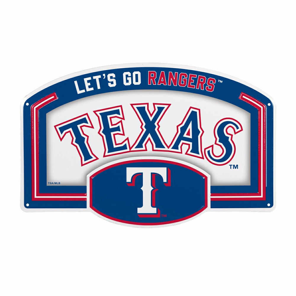 Texas Rangers USA Embossed Steel Wall Sign, 11" x 17"