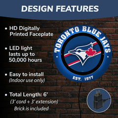 Toronto Blue Jays, Metal Lite, Round