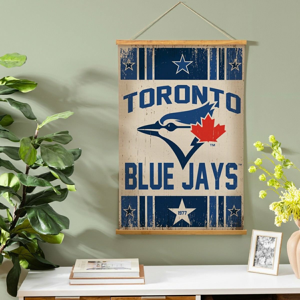 Toronto Blue Jays, Canvas Wall Tapestry, Medium, 36x24