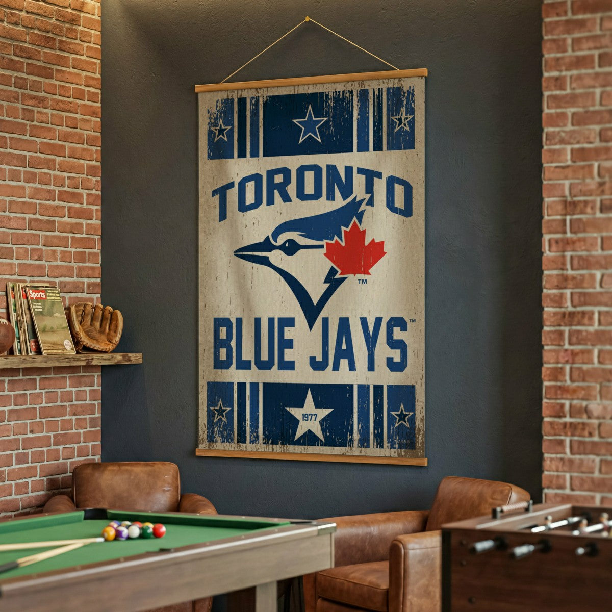 Toronto Blue Jays, Canvas Wall Tapestry, Large, 54x36