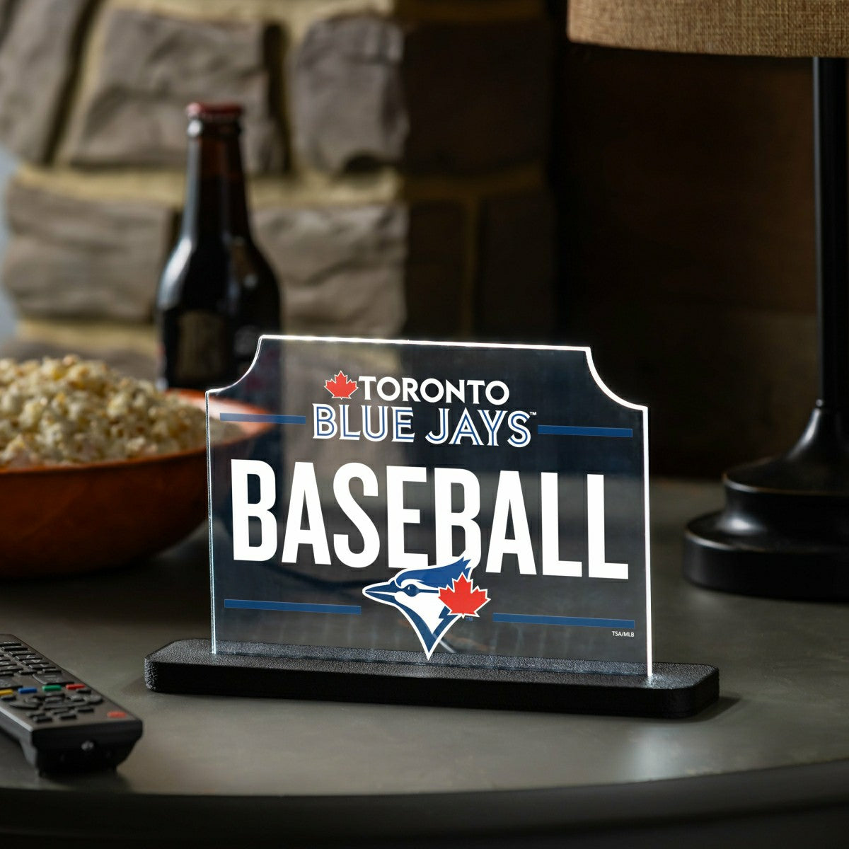 Toronto Blue Jays Baseball Rectangle Desklite LED Decor