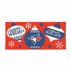 Toronto Blue Jays Holiday Flocked Coir Sassafras Switch Mat, 22"x10"