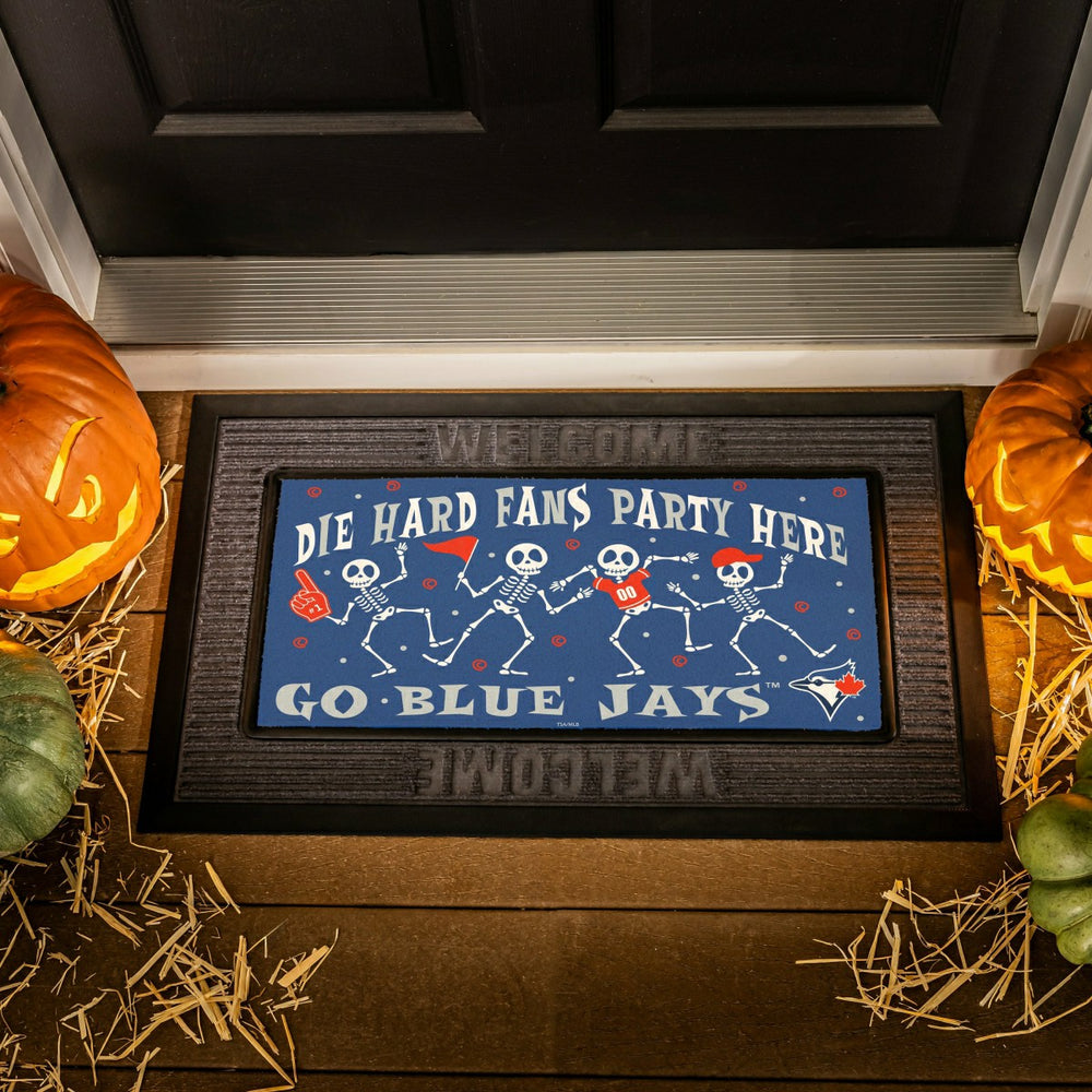 Toronto Blue Jays Flocked Coir Halloween Sassafras Switch Mat, 22"x10"