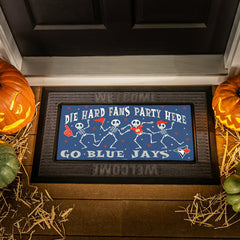 Toronto Blue Jays Flocked Coir Halloween Sassafras Switch Mat, 22"x10"