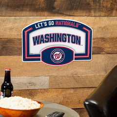 Washington Nationals USA Embossed Steel Wall Sign, 11" x 17"