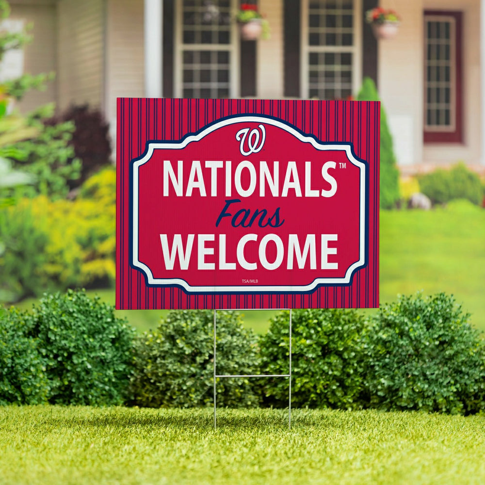 Washington Nationals Coroplast Yard Sign, "Fans Welcome"