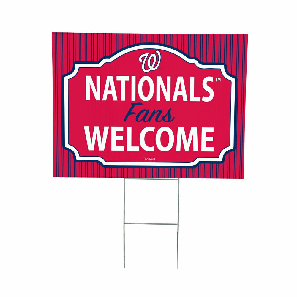 Washington Nationals Coroplast Yard Sign, "Fans Welcome"
