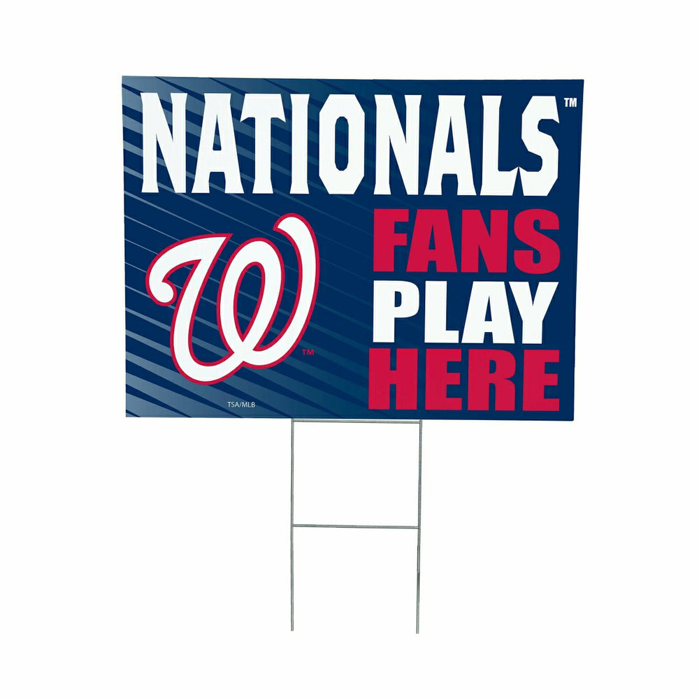 Washington Nationals Coroplast Yard Sign "Fans Play Here"