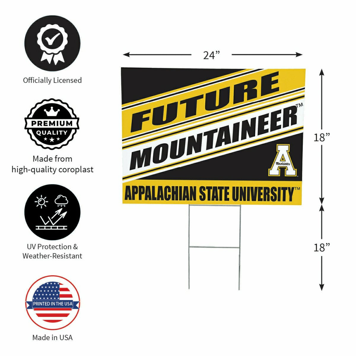 Appalachian State University Coroplast Yard Sign, Future Student