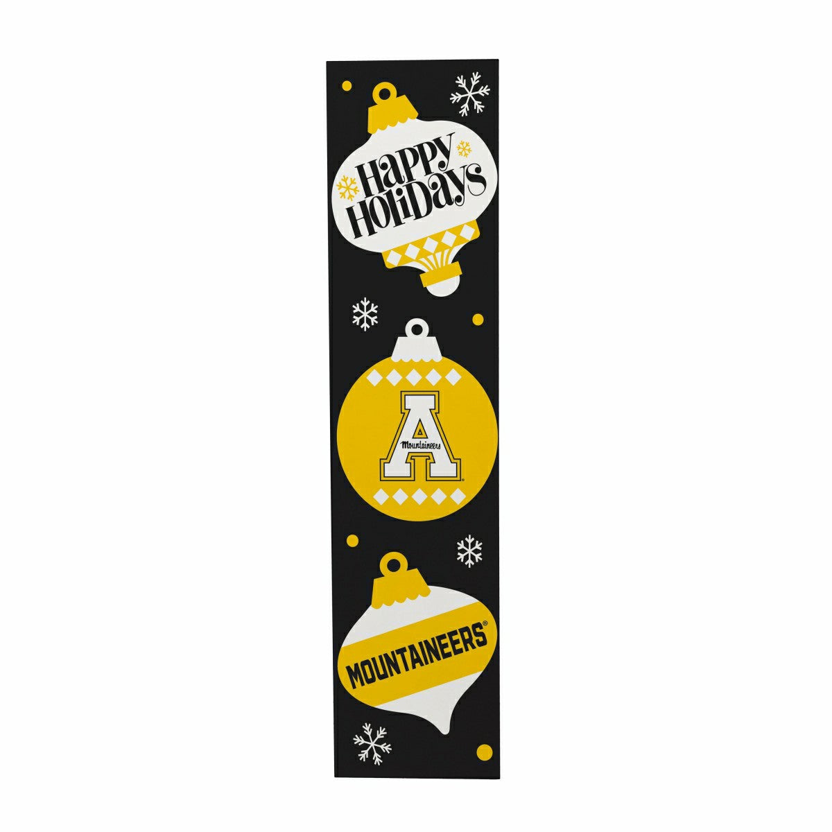 47" Double Sided Leaner, Appalachian State University, Christmas
