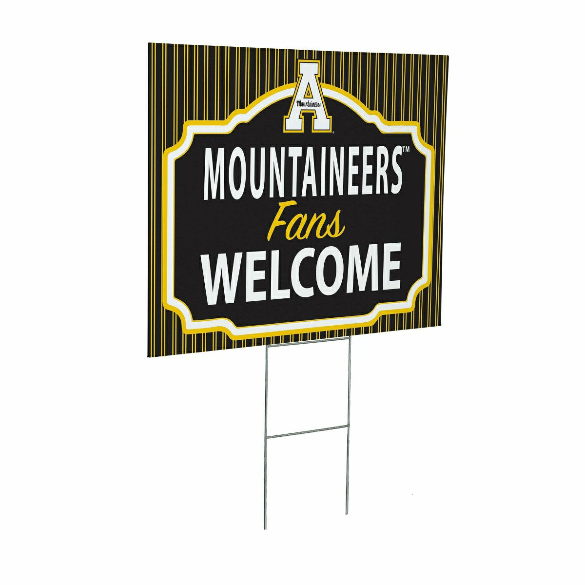 Appalachian State University Coroplast Yard Sign, "Fans Welcome"