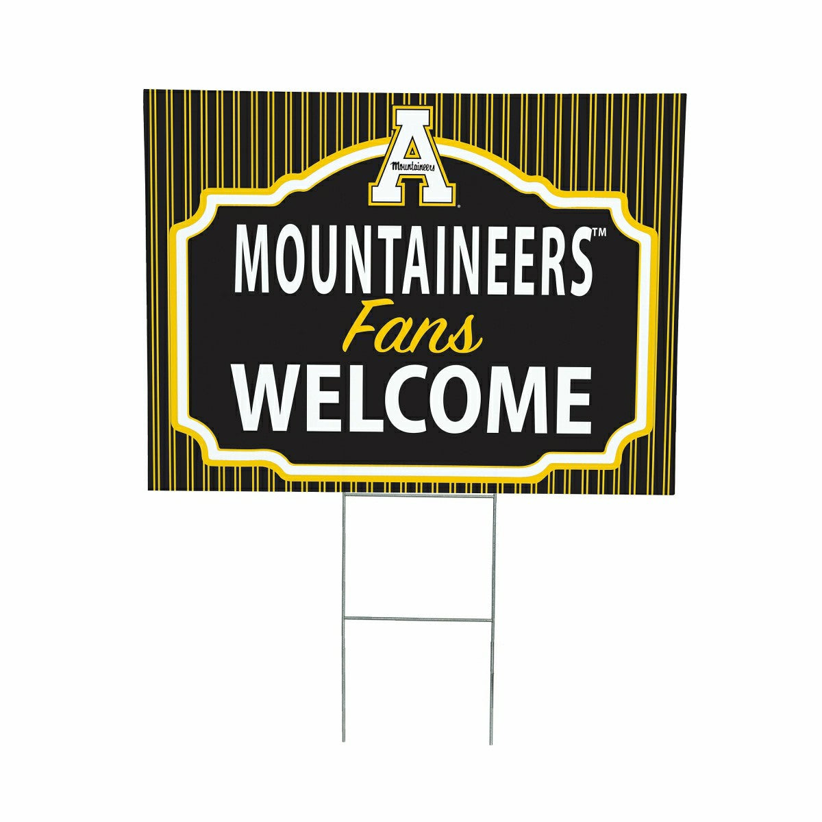 Appalachian State University Coroplast Yard Sign, "Fans Welcome"